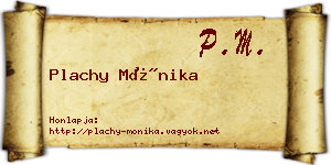 Plachy Mónika névjegykártya